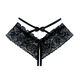 Sexy Thin Band Sexy Underwear Women's New 2024 Low Waist Pure Desire Girl Raw Thong Pants with Bow Embroidery - Black M80-120Jin Jin is equal to 0.5 kg