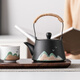 Zhenchu Ju tea set complete set Teacher's Day gift teacup tea can Chinese style cultural and creative souvenir business birthday men Yuanshan black pottery complete tea set Lift kettle + host cup + tea can
