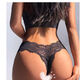 Universal underwear for women, thong, nails, buttocks, crotch, seamless ass, big girls, lace, sexy, black S