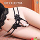 Universal large size pearl underwear, enlarged one lace thong t-le vagina large particle necklace with pearls 118 black M size recommended 80-120 Jin Jin is equal to 0.5 kg