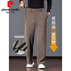 Pierre Cardin Autumn and Winter Chenille Striped Open Placket Casual Pants Men's Loose Thickened Wide Leg Pants Plus Velvet Warm Sports Pants 10206 Dadika (Winter) Plus Velvet M Suitable for 120-140Jin Jin is equal to about 0.5 kg