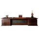 Fang Zaitang new Chinese style solid wood desk boss desk ebony wood executive desk high-end chairman background cabinet combination furniture boss desk color