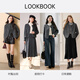 Xiangying Liu Xiening's same style Xiangying double-sided pure wool coat for women winter gray blueberry hard candy short woolen coat dark gray M 160/84A/95-110Jin Jin is equal to 0.5 kg