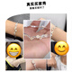 Mo Li Bracelet 999 Pure Silver Jasmine Bracelet High-end Light Luxury Bracelet for Valentine's Day Birthday Gift for Wife and Girlfriend 999 Jasmine Bracelet + Rose Gift Box + Pure Silver Appraisal Certificate 9g