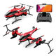 OTHER/Other remote control aircraft, children's helicopter, fall-resistant boy toy aircraft, primary school student rechargeable aerial photography four-axis drone M4 without fixed height suspension, cool red, 1 body rechargeable lithium battery + accessory package + warranty