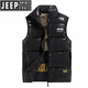 JEEP SPIRIT Black Gold Daunen-Baumwollweste Herren Winter Neue Premium Herren ärmellose Jacke Kapuzenweste Schwarz und Rot erhältlich Schwarz-Jeep Special Edition 683 Black Gold Cotton Vest XL