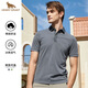 HENRY GRANT Henry Grant Red Panda Summer Men's Short-Sleeved POLO Shirt Lapel Short-Sleeved T-shirt Basic Style Medium Gray (QST232881U466) One Size 52 (185/104A)