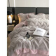 Cheng Baobao rabbit plush four-piece set milk velvet winter coral velvet flannel bed quilt cover solid color high-end home textile bed sheet style rabbit plush-lotus pink bed sheet style 1.5m bed four-piece set suitable for 200*230cm quilt