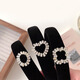 Zhao Lusi's same style of exquisite high-end velvet and rhinestone hair hoop for women, fashionable and stylish high skull headband for autumn and winter, velvet and rhinestone four-leaf clover