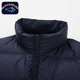 BRAVE&SHARK Stand Collar Reversible White Goose Down Down Jacket Men's 2025 Winter New Warm Down Jacket Men's Casual Royal Blue XL Recommended 140-160Jin Jin equals 0.5kg