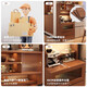 Tea cabinet, side cabinet, storage cabinet, narrow cabinet against the wall, household small water bar, antique style side cabinet, storage cabinet, high cabinet, door-to-door delivery, walnut color | 50*40*176cm