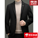 AX Armani autumn and winter thickened wool suit jacket men's business casual woolen single suit jacket feather black M 170 90-120Jin Jin equals 0.5 kg