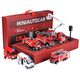 Kawei (KIV) birthday gift alloy toy car children's fire truck toy boy boy car set police car model car fire rescue team-gift box style five cars + dolls + road signs + battery firefighting_police car_ambulance