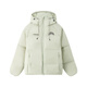 SPRAYGROUND Shark Mouth 25 Winter New 90 White Duck Down Down Jacket Warm Thickened Jacket for Men and Women Light Green S