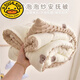 G.duck baby quilt newborn child beanie comfort quilt spring and summer kindergarten baby pure cotton small cover bedding blanket Stars and Moon-embroidered beanie quilt 15-25 degrees 120*100cm