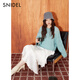 SNIDEL2025 new autumn and winter sweet round neck hollow crochet bow knitted sweater top SWNT254308 Pink One Size (F)