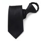 Shuye tie for men, knot-free zipper, easy-to-pull workplace tie, business suit, wedding groom, best man, lazy man, knot-free tie, glossy black