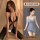 Sexy, shameless, small breasts, big breasts, pajamas, hot temptation in bed, men's 2024 new qqny hollow jumpsuit + suspender jumpsuit, thong suit, one size fits all, recommended weight 80-130Jin Jin is equal to 0.5 kg