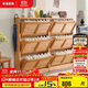 Jiayi solid wood shoe cabinet at the entrance of the house modern minimalist entrance hall all-in-one cabinet ultra-thin flip door free installation storage cabinet