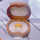 DL 1998 Fat Donglai same style Bengal red gold ring Bengal red jewelry brushed clover ring niche coin finger bow bamboo ring