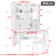 Guijiayuan solid wood desk and bookcase combination study table with bookshelf integrated writing desk desktop computer table study furniture solid wood color solid wood, stable and durable 0.8m desk single drawer