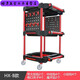 Multifunctional plastic three-layer mobile storage trolley stand for Midele car wash shop car beauty tool trolley B TMA tool trolley with double buckets and hanging plate (flat plate)