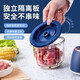 Ningbin German garlic mincer meat grinder garlic pounder garlic household electric small cooking multi-functional garlic mincer 300ML/blue (four-leaf knife + anti-fall cup + high power)
