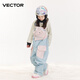 Vector Children's Ski Pants Girls' Waterproof and Warm One-piece Bib Ski Pants Boys' Single and Snowboard Ski Equipment Toy Story M 160_Suitable for height 155-165c