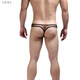Gay men's underwear Gay sexy boys' underwear see-through pouch low-waist fine mesh thong sexy 0 black white L