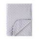 Newborn Bean Velvet Soothing Blanket Baby Double-layered Edged Pressed Foam Blanket Baby Cover Blanket Solid Color Quilt B146-White 80*100CM