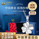 China Gold (CHINA GOLD) PT950 platinum four-leaf clover necklace for women, high-end, light luxury, Valentine's Day birthday gift for girlfriend and wife, platinum four-leaf clover pendant, about 1g, free silver chain + rose gift box