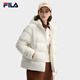 FILA Official RGB Down Women's Down Jacket 2025 Winter Far Infrared Heating Bread Jacket Hooded Warm Jacket