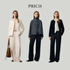 PRICH Fashion Simple Brushed Soft Wide Leg Suit Pants 2025 Winter New Commuting Slim Pants New Year 64 Cream XS 155