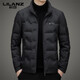 LILANZ Italian men's down jacket 2025 new autumn and winter stand-up collar short white duck down jacket for young and middle-aged people to keep warm black M 170 Recommended 90Jin Jin is equal to 0.5kg -120Jin Jin is equal to 0.5kg