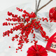 Jingdong flowers imported holly (40-45CM) cut 3 branches free hanging card red fruit flowers interior decoration flowers straight from the source