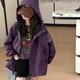 BALA is suitable for girls' jackets spring and autumn 2025 new children's style hooded tops for girls and boys autumn purple jacket 120