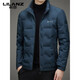 LILANZ Italian men's down jacket 2025 new autumn and winter stand-up collar short white duck down jacket for young and middle-aged people to keep warm black M 170 Recommended 90Jin Jin is equal to 0.5kg -120Jin Jin is equal to 0.5kg