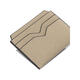 VALEXTRA women's card holder, four card slots, double middle pockets, anti-slip slots, portable storage, calfskin, beige textured leather, thin BEIGE UNI