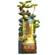 Waterscape gathering treasure basin flowing water ornaments circulating water feng shui wheel office living room floor-standing wealth-enhancing water curtain opening gift decoration 9136 small size 118CM high with lights and fog