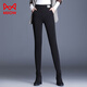 MiiOW velvet thickened pants for women, large size leggings for women, mother's pants, autumn and winter warm cotton pants, one-piece pants, black, no label, no velvet, S 70-85Jin Jin is equal to 0.5 kg
