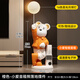 Bingshimei light luxury violent bear ornaments living room TV cabinet sofa large floor-standing decoration piggy bank new home gift violent bear orange electronic watch + Xiaoai speaker + moon lamp