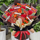 Dream Elf Flowers In-city Express Internet Celebrity Creative Scratch-Off Lottery Snacks Bouquets for Memorial Day Birthday Gifts for Elders 6 Lottery Tickets with a Face Value of 2 Yuan and a Face Value of 10 Yuan 10 Scratch-off Lottery Tickets with 6 Red Roses
