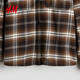 H&M children's clothing children's boys' shirt spring new plaid shirt cotton flannel jacket style shirt 1294610 brown/plaid 165 165/84 (13-14Y)
