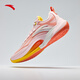 ANTA Instant 1TD Basketball Shoes Men's Nitrogen Technology DiVincenzo's Same Style Professional Shock Absorbing Practical Low-top Sports Shoes Water Pink/Crimson Orange/Paper White-4 42 (Men's Size 8.5)