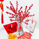 Jingdong flowers imported holly (40-45CM) cut 3 branches free hanging card red fruit flowers interior decoration flowers straight from the source