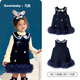 Keying children's clothing girls New Year clothes gift dress warm 2026 winter girl skirt female baby rabbit vest dress