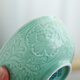SUSHI CERAMICS Celadon Glazed Ceramic Bowl Flower Blossom Rich Rice Bowl Soup Bowl 6-piece Tableware Set