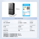Midea refrigerator double-door four-door first-class energy efficiency dual-frequency conversion cross-door household refrigerator dual-cycle air-cooling state subsidy Midea produced Hualing refrigerator Cross 426 | ultra-thin and embedded | titanium steel gray