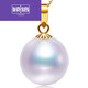 Yingxin thick encrusted seawater pearl pendant, round and bright luster necklace, genuine gift for girlfriend, white pearl gold engraving, 8-9mm