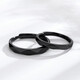 DR black and white rhombus couple rings, a pair of versatile light luxury simple rings, fashionable Korean Valentine's Day gift, women's black